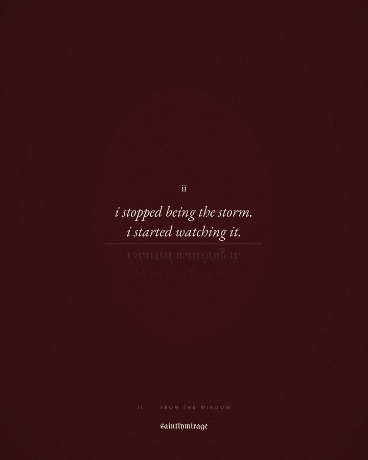i stopped being the storm. i started watching it.